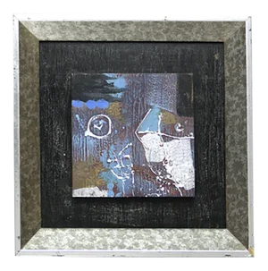 Brutalist Oil on Canvas, Unknown Artist, 1970s
