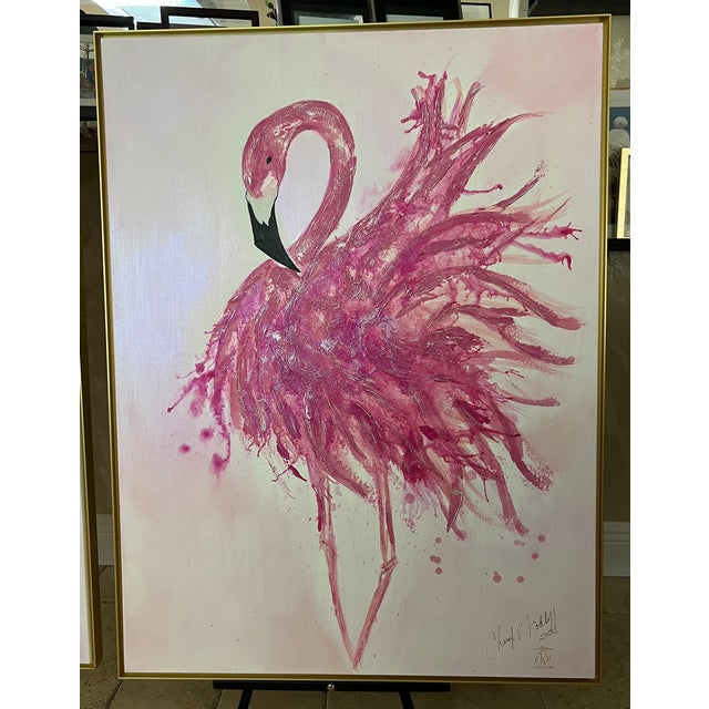 2020s Twin Palm Beach Flamingos - Designed by Cheryl P. Kohloff For Sale - Image 5 of 8