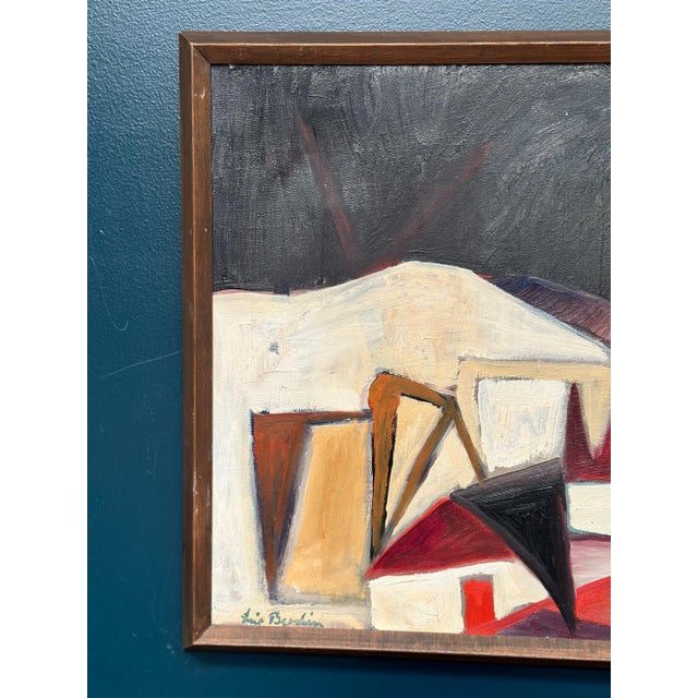 Leif Bodin, Facades, 1950s, Oil on Canvas, Framed For Sale - Image 10 of 18