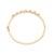 Contemporary 14K Yellow Gold Alternating Bezel Set 5MM Oval Shaped Tanzanite and 1/5 Cttw Diamond Bangle Bracelet For Sale - Image 3 of 5