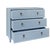 Contemporary Matthew Izzo Home Pascal Light Blue Lacquer Three Drawer Chest With Antique Brass Hardware For Sale - Image 3 of 8