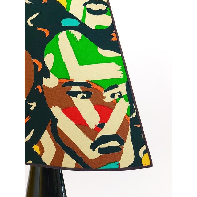 Metal Italian Missoni Table Lamp by Massimo Valloto, 1980s For Sale - Image 7 of 18