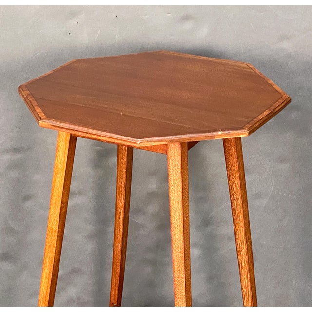 Wood English Occasional or Side Table of Mahogany With Inlaid Octagonal Top For Sale - Image 7 of 7