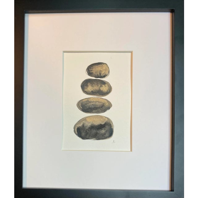 Contemporary Original Watercolor Painting on Paper by Stephanie Cate For Sale