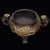 This is a monumental vintage gilt bronze censer, also known as an incense burner. The piece features a domed lid topped...