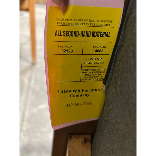 1960s Mid-Century Modern Jens Rise Style Captains Walnut Arm Chairs With Black Leather - Set of 2 For Sale - Image 10 of 10