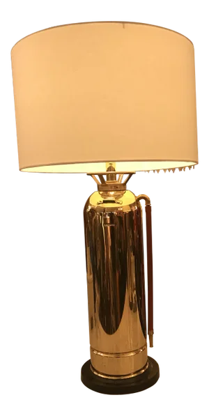 Restored Vintage Brass Fire Extinguisher Table Lamp