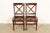 A gorgeous pair of English Country or Farmhouse style walnut X-back side chairs or dining chairs Circa Late 20th Century...