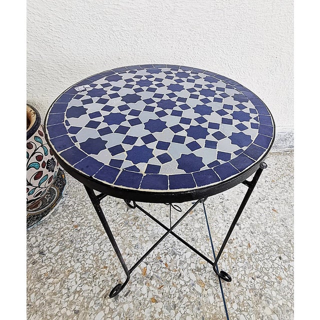 Not Yet Made - Made To Order Ke7la' Handmade Black & Gray Coffee Table With Mosaic Artwork For Sale - Image 5 of 6