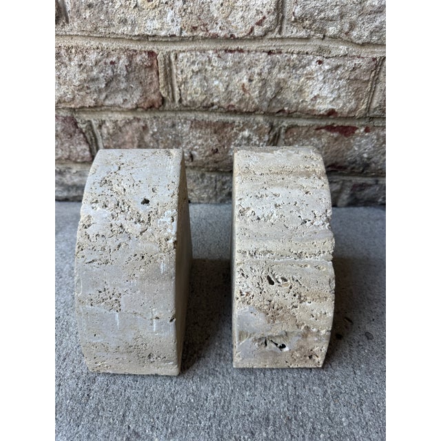 Pair of Vintage Travertine Bookends For Sale - Image 10 of 18
