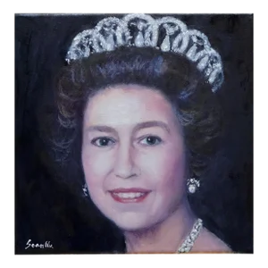 Original Oil Portrait of Queen Elizabeth II