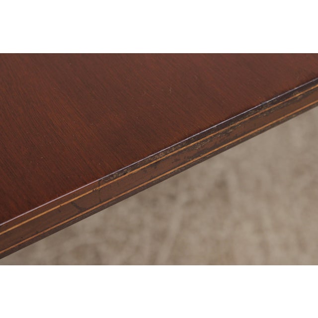 Vintage Mahogany Inlaid Gate Leg Dining Table For Sale - Image 9 of 18