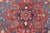 Blue Antique Persian Heriz Serapi Rug With Blue Field Geometric Medallion Design For Sale - Image 8 of 17