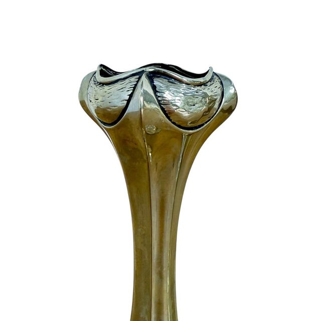 Art Nouveau Silver-Plated Bud Vases, 1890s, Set of 2 For Sale - Image 5 of 10