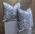 Newly fabricated classic blue and white damask design embroidery pillows. Zipper closure. Soft feather pillow forms...