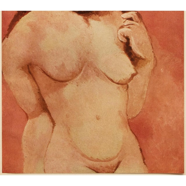 Pablo Picasso 1948 After P. Picasso "Woman With Long Hair", First Edition Period Offset Lithograph For Sale - Image 4 of 11