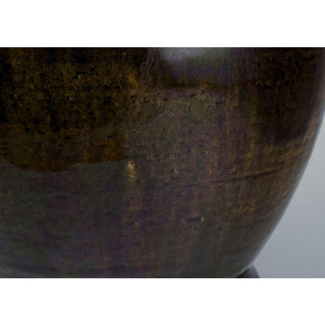 Ceramic Floor Vase in Uranium Yellow Glaze by Svend Hammershøi for Kähler, 1930s For Sale - Image 6 of 9