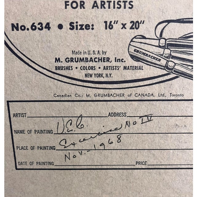 Vintage Mid Century Original Oil Painting of Wine and Cheese Board For Sale - Image 9 of 9