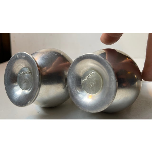 Metal Art Deco Pewter Vases from Just Andersen, 1930s, Set of 2 For Sale - Image 7 of 9