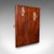 This is an antique maid's fireside maintenance set. An English, mahogany and brass morning room hearth shovel and brush...