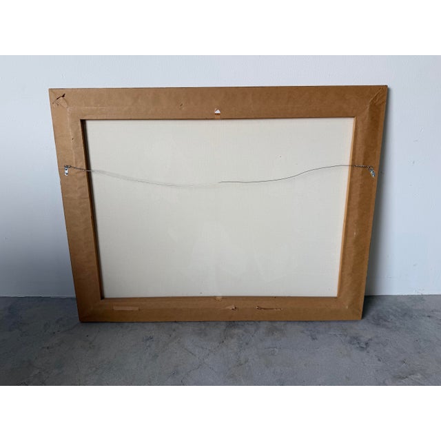 1980’s Vintage Azene Figurative Scene Oil on Canvas Painting, Framed For Sale - Image 12 of 12