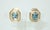 Art Deco Christian Dior Blue Crystal & Rhinestone Gold Plated Earrings, 1980's For Sale - Image 3 of 11