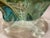 Glass Mid-Century Green & Turquoise Sculptural Art Glass Bowl For Sale - Image 7 of 9