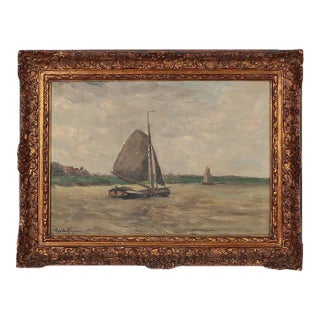 19th Century Oil Painting by Jan Van Rhynnen For Sale