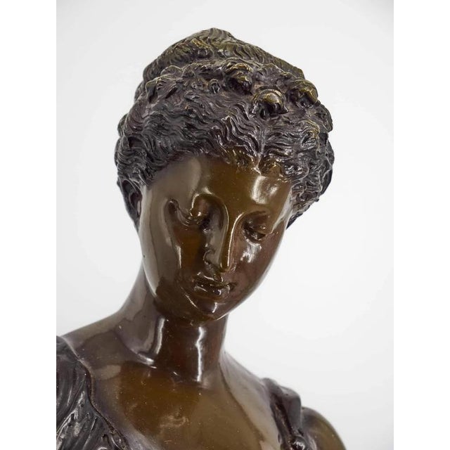 Auguste Moreau, Sculpture of Young Woman with a Child, Bronze For Sale - Image 3 of 8