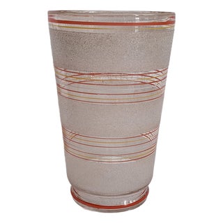 Art Deco Glass Vase, 1930s For Sale