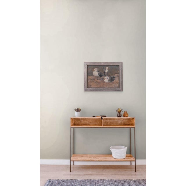 Viggo Johansen, Three Seagulls, Oil on Canvas, Framed For Sale - Image 6 of 7