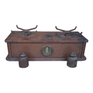 Antique Henry Troemner 5lb Wood Pharmacy Apothecary Weight Balance Scale