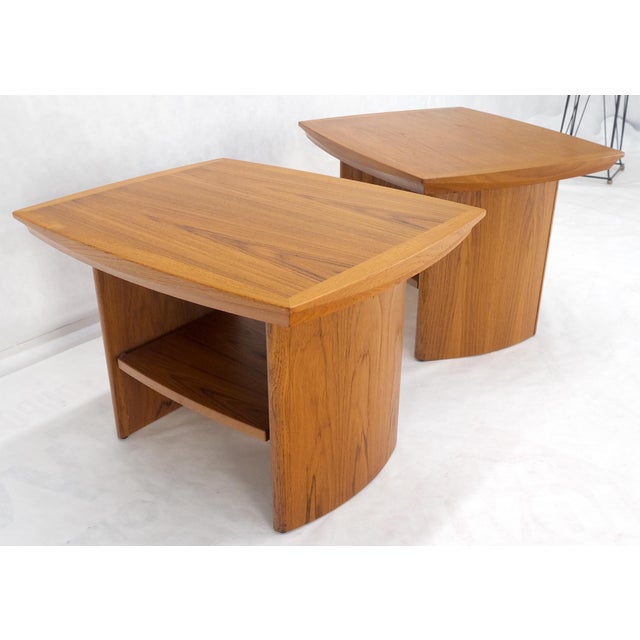 Mid-Century Modern Pair Mid Century Danish Mid Century Modern Teak End Side Table Nightstands For Sale - Image 3 of 9