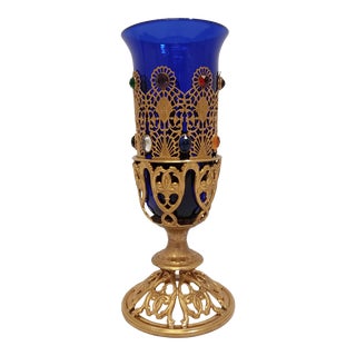 Early 20th Century Sanctuary Lamp - Blue For Sale