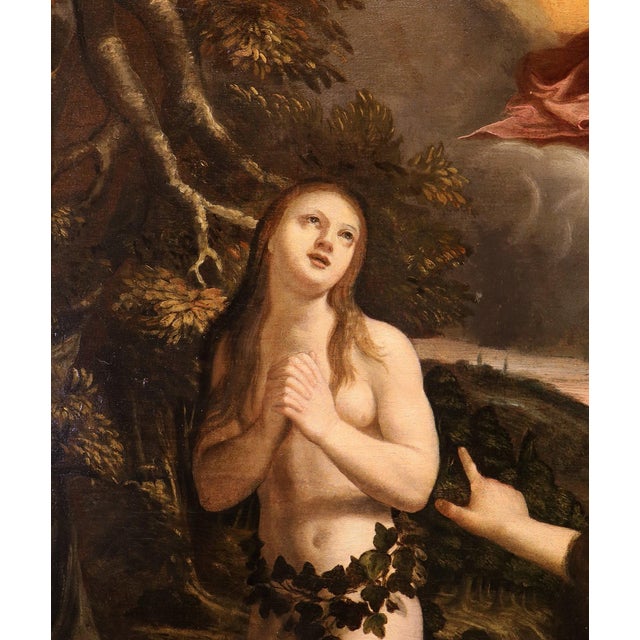 Workshop of Abraham Bloemaert, Adam and Eve, 1650, Oil on Canvas For Sale - Image 7 of 16