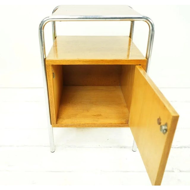 Contemporary Bauhaus Steel Tube Bedside Table from Kovona, 1930s For Sale - Image 3 of 8