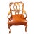 Early 20th Century Hand Carved Chair With Leather Upholstery For Sale