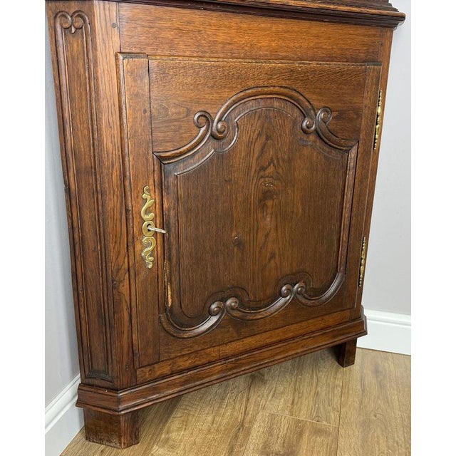 Vintage French Oak Display Cabinet For Sale - Image 5 of 9