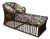Late 20th Century Rattan and Cane Wrapped Chaise Lounge For Sale