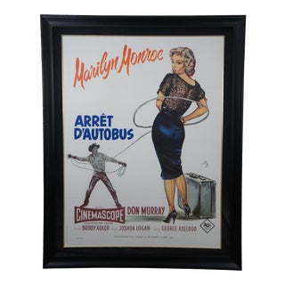 1970s Marilyn Monroe "Bus Stop" Arret d'Autobus French Movie Poster For Sale