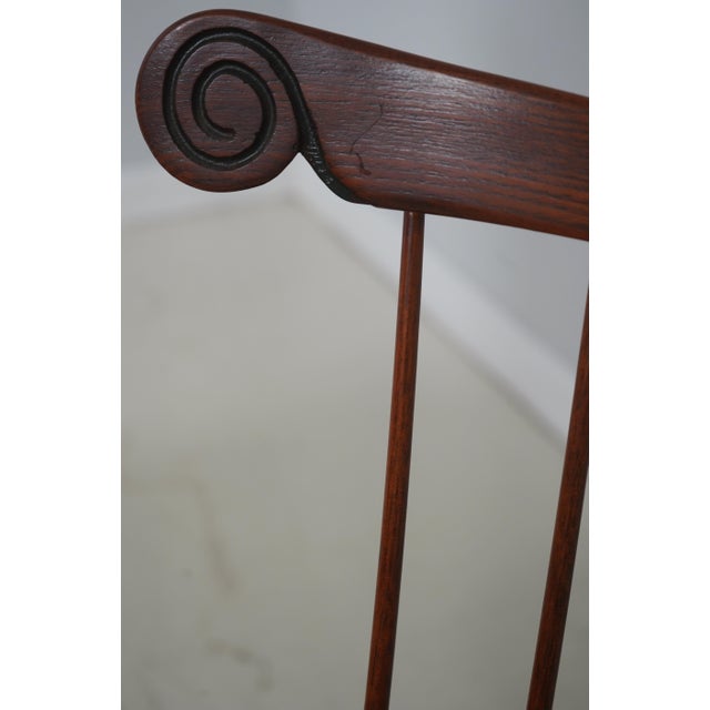 Frederick Duckloe Oak, Cherry, and Walnut Comb-Back Windsor Desk Writing Chair For Sale - Image 13 of 18