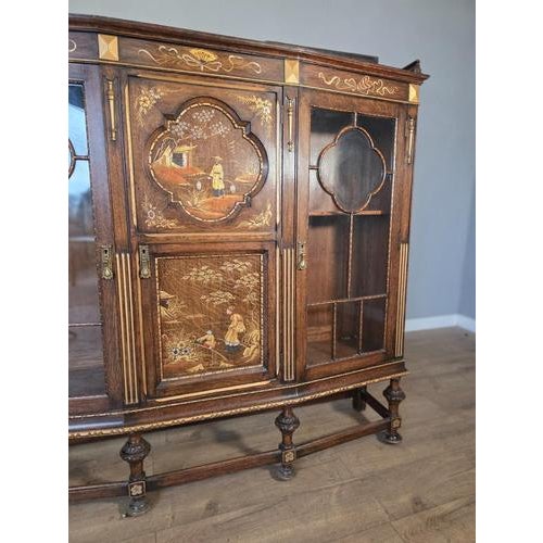 Antique Oak Bookcase, 1920s For Sale - Image 6 of 10