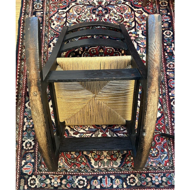 Early 20th Century Gustav Stickley Oak Rocking Chair Model No. 305 For Sale - Image 10 of 14