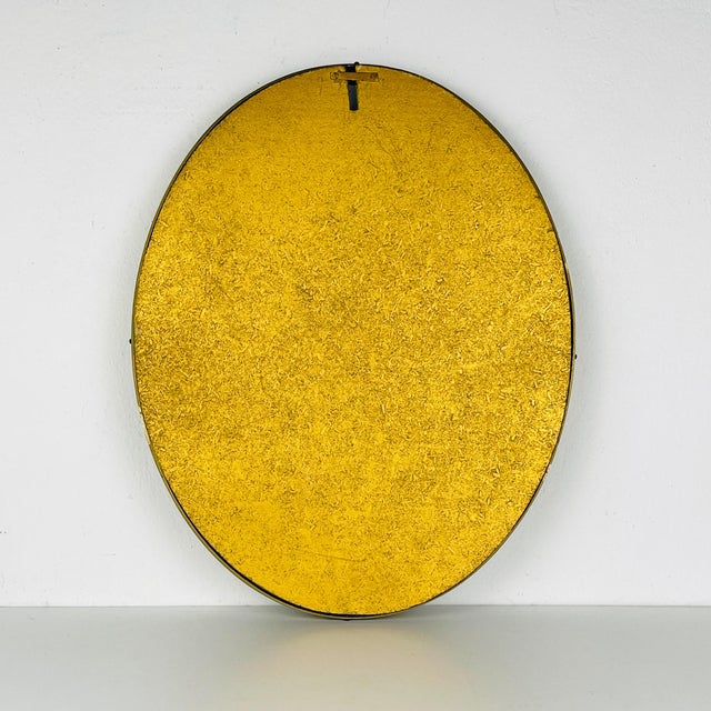 Vintage Mirror in Brass Frame, Italy, 1950s For Sale - Image 12 of 14