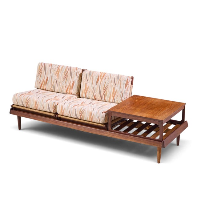 Hans Olsen Model 161 Danish Teak and Cane Modular 2-Seat Sofa With Table - Pair For Sale - Image 15 of 18