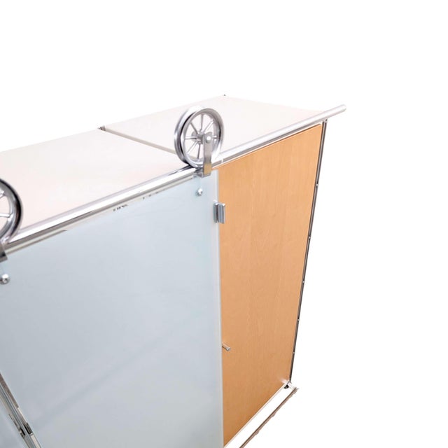 Vintage Postmodern Balton Sideboard in Metal Glass, 1980s For Sale - Image 11 of 12