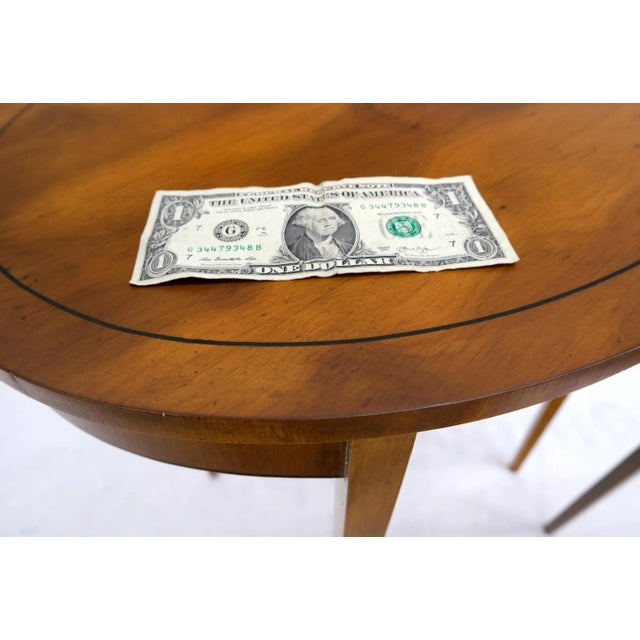 Baker Furniture Company Set of Burl Wood Oval Nesting Tables by Baker - a Pair For Sale - Image 4 of 13