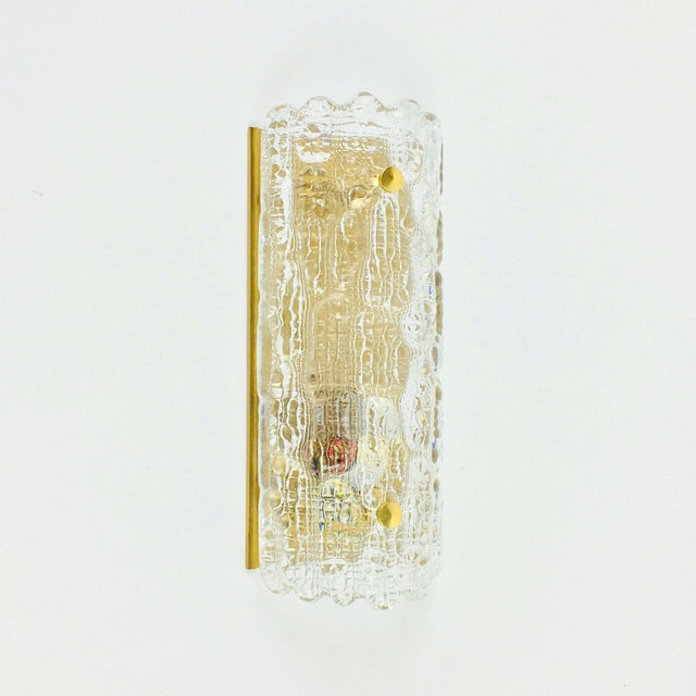 Stunning scandinavian mid century wall light/sconce designed by carl fagerlund for swedish orrefors ('gefion' model,...