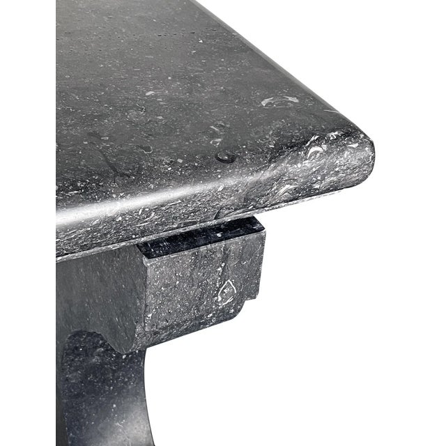 Not Yet Made - Made To Order Custom Belgian Bluestone Neoclassical Style Indoor/Outdoor Wall Console Table For Sale - Image 5 of 5