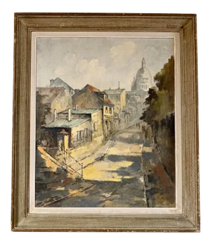 1950s Oil Painting on Canvas of Sacre Couer on Montmarte, Paris